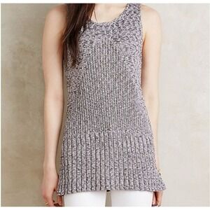 Anthropologie Angel Of The North Grey Sweater Sleeveless‎ Sweater Tank Size M